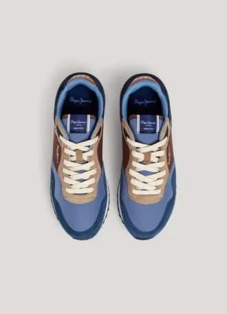 Leder-Sneaker mit Wildlederdetails – London