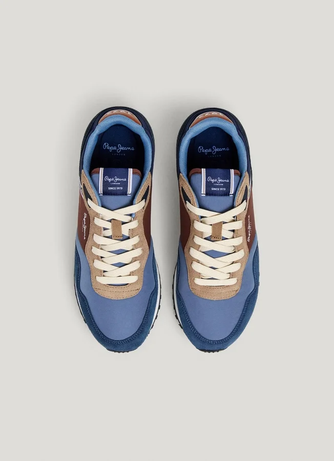 Leder-Sneaker mit Wildlederdetails – London Leder-Sneaker mit Wildlederdetails – London