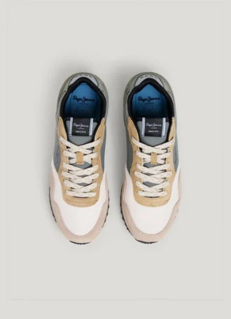 Leder-Sneaker mit Wildlederdetails – London
