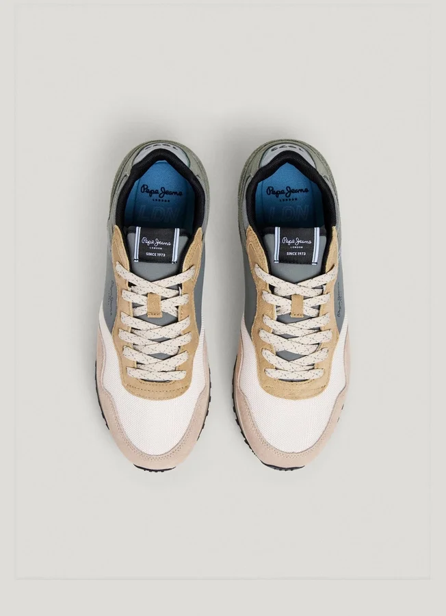 Leder-Sneaker mit Wildlederdetails – London Leder-Sneaker mit Wildlederdetails – London