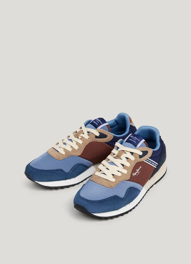Leder-Sneaker mit Wildlederdetails – London Leder-Sneaker mit Wildlederdetails – London