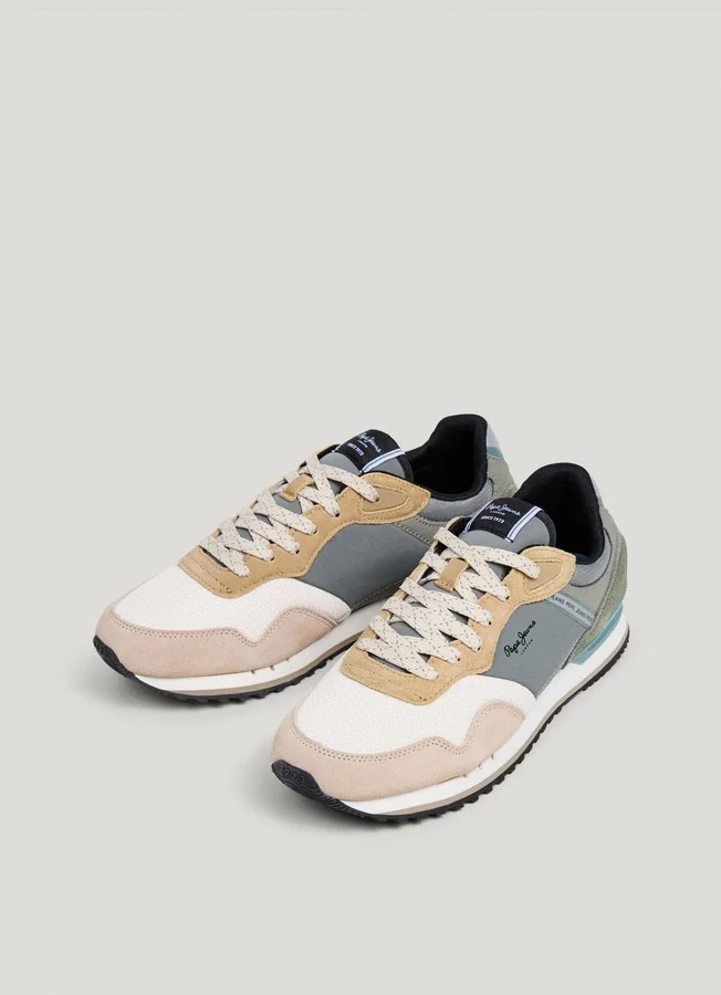 Leder-Sneaker mit Wildlederdetails – London Leder-Sneaker mit Wildlederdetails – London
