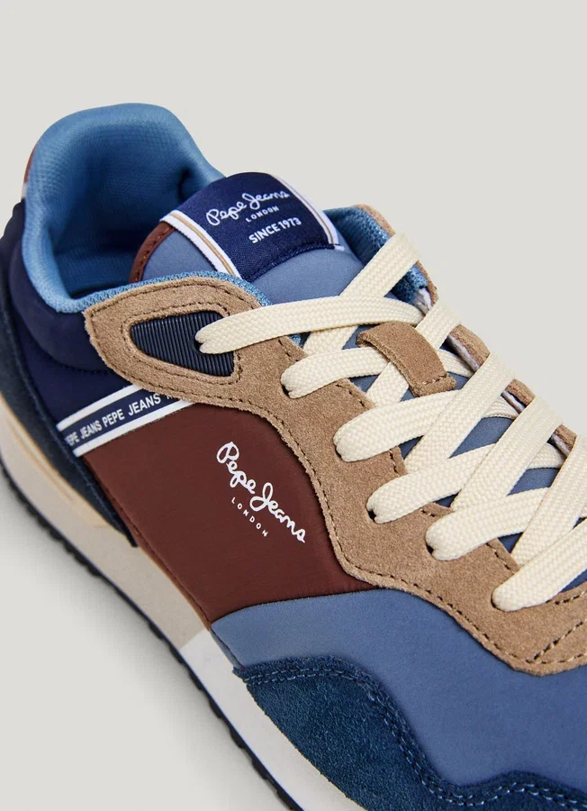Leder-Sneaker mit Wildlederdetails – London Leder-Sneaker mit Wildlederdetails – London