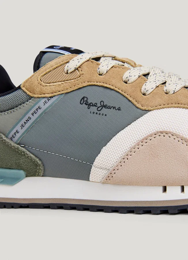 Leder-Sneaker mit Wildlederdetails – London Leder-Sneaker mit Wildlederdetails – London