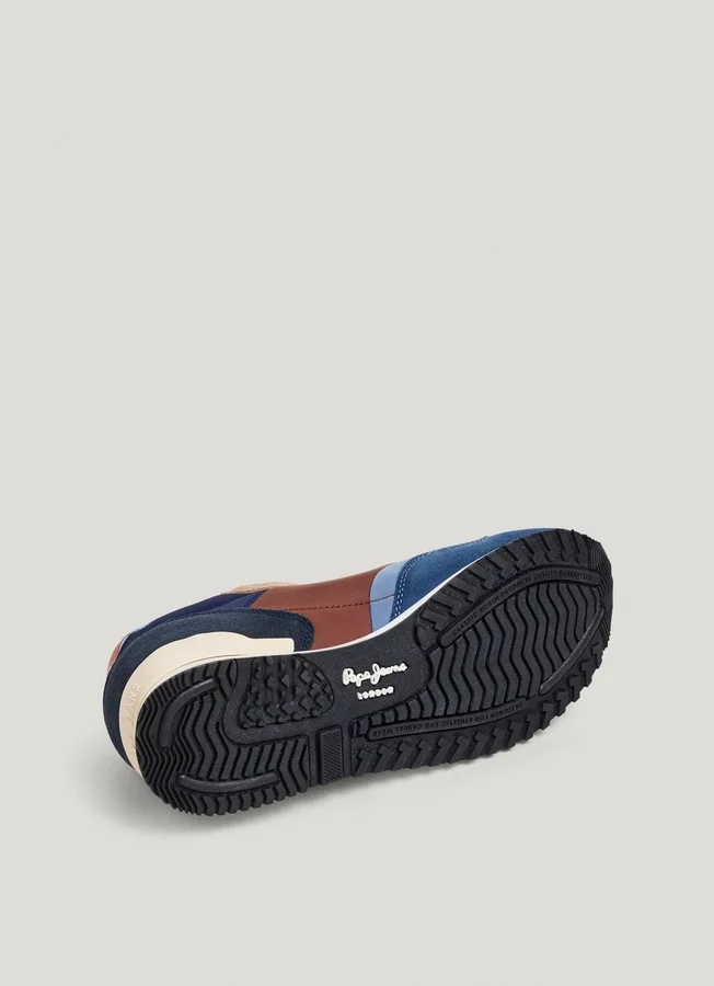 Leder-Sneaker mit Wildlederdetails – London Leder-Sneaker mit Wildlederdetails – London