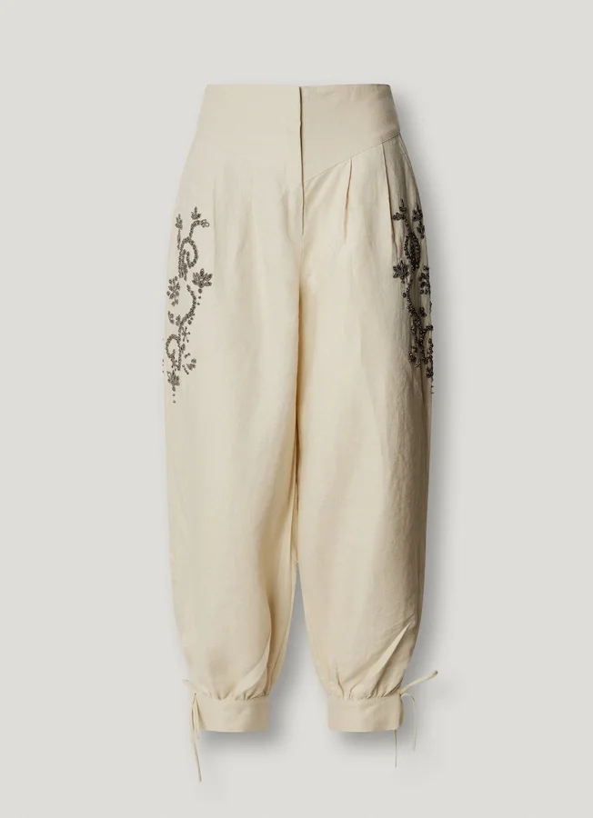 Leinenhose mit weitem Bein Leinenhose mit weitem Bein
