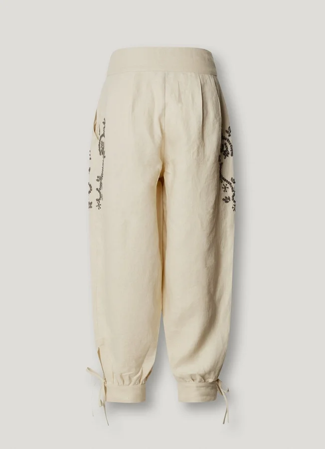 Leinenhose mit weitem Bein Leinenhose mit weitem Bein