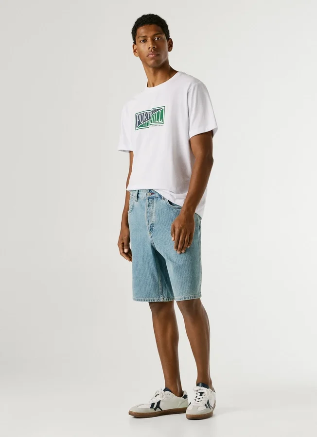 Locker sitzende Jeansshorts Locker sitzende Jeansshorts