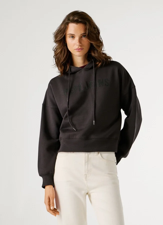 Logo-Hoodie mit Strass Logo-Hoodie mit Strass