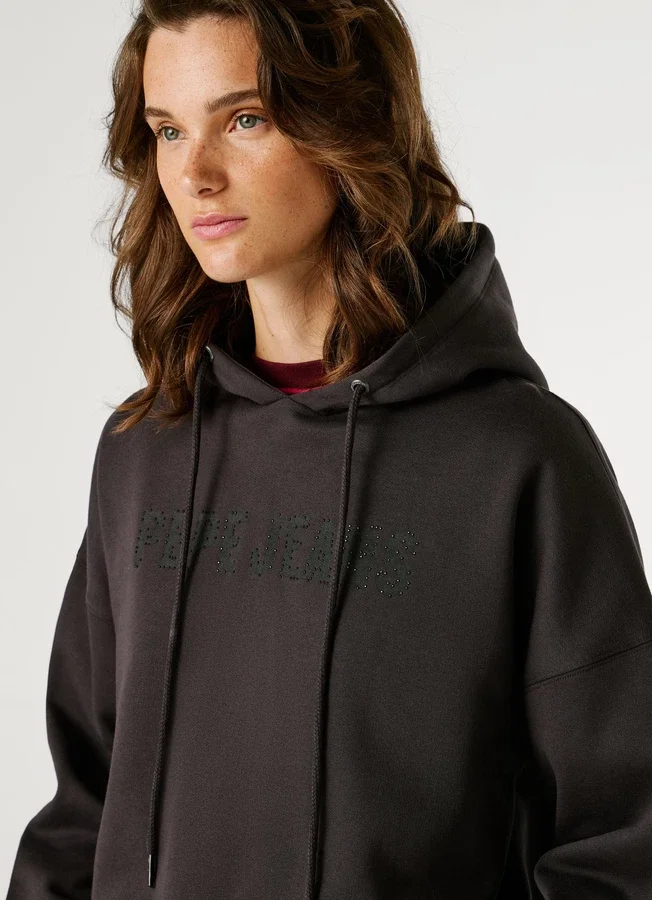 Logo-Hoodie mit Strass Logo-Hoodie mit Strass