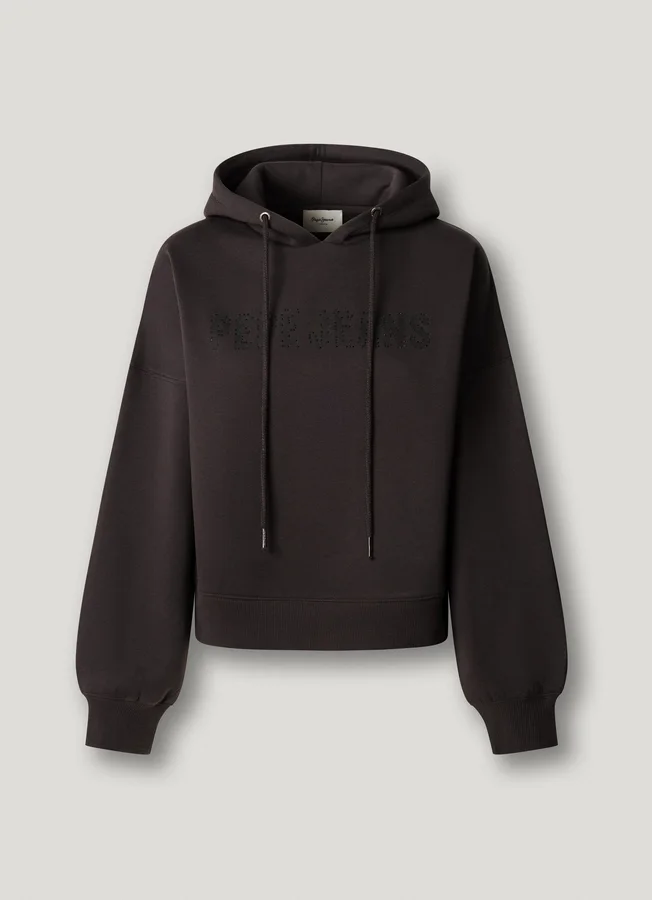 Logo-Hoodie mit Strass Logo-Hoodie mit Strass