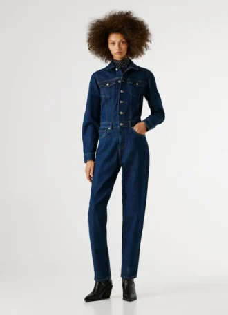 Maxi-Jumpsuit aus Denim in Regular-Fit