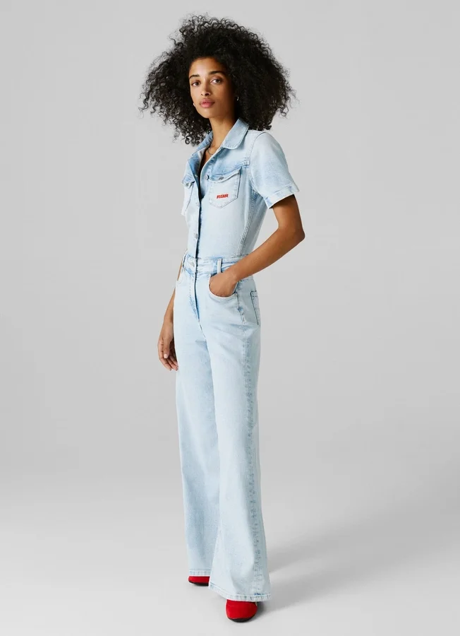 Maxi-Jumpsuit aus Denim in Regular-Fit Maxi-Jumpsuit aus Denim in Regular-Fit