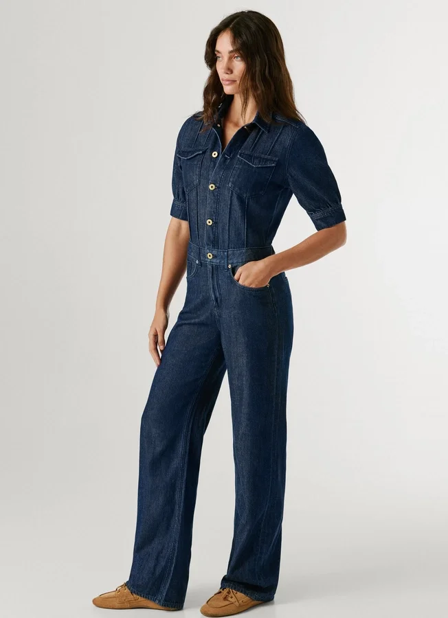 Maxi-Jumpsuit aus Denim in Regular-Fit Maxi-Jumpsuit aus Denim in Regular-Fit