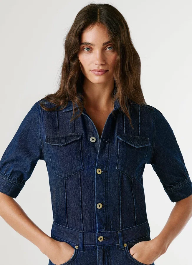 Maxi-Jumpsuit aus Denim in Regular-Fit Maxi-Jumpsuit aus Denim in Regular-Fit