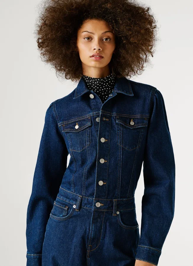 Maxi-Jumpsuit aus Denim in Regular-Fit Maxi-Jumpsuit aus Denim in Regular-Fit