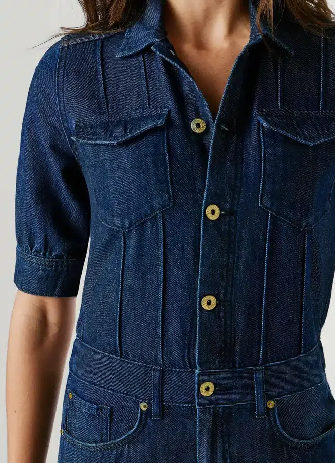 Maxi-Jumpsuit aus Denim in Regular-Fit Maxi-Jumpsuit aus Denim in Regular-Fit