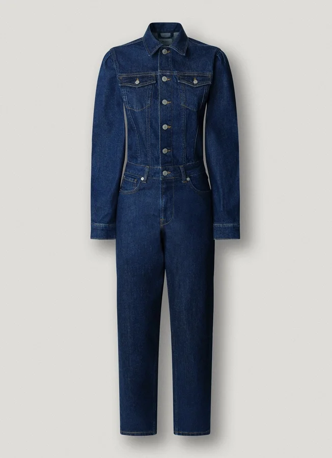 Maxi-Jumpsuit aus Denim in Regular-Fit Maxi-Jumpsuit aus Denim in Regular-Fit