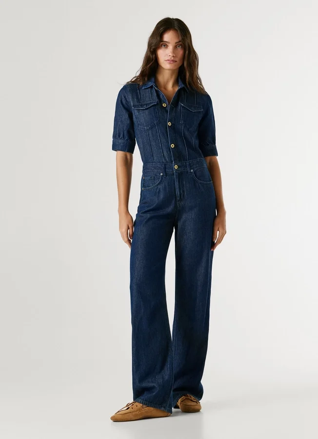 Maxi-Jumpsuit aus Denim in Regular-Fit Maxi-Jumpsuit aus Denim in Regular-Fit