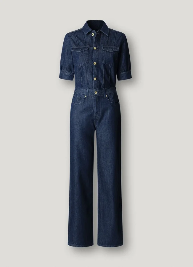 Maxi-Jumpsuit aus Denim in Regular-Fit Maxi-Jumpsuit aus Denim in Regular-Fit