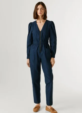 Maxi-Jumpsuit mit V-Ausschnitt