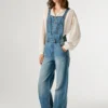 Maxi-Latzhose aus Denim in Regular-Fit Maxi-Latzhose aus Denim in Regular-Fit