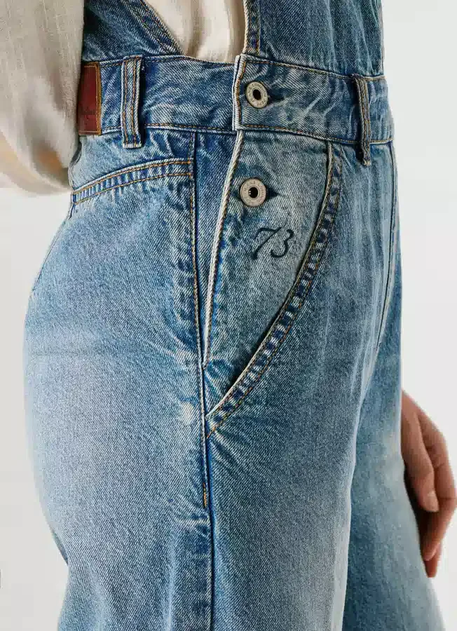 Maxi-Latzhose aus Denim in Regular-Fit Maxi-Latzhose aus Denim in Regular-Fit