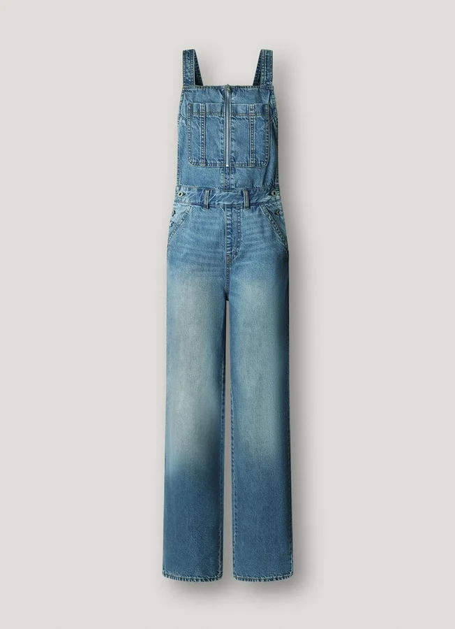 Maxi-Latzhose aus Denim in Regular-Fit Maxi-Latzhose aus Denim in Regular-Fit