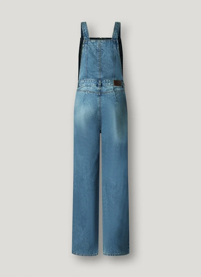 Maxi-Latzhose aus Denim in Regular-Fit Maxi-Latzhose aus Denim in Regular-Fit
