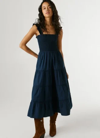 Maxikleid aus Popeline