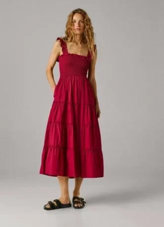 Maxikleid aus Popeline
