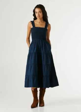 Maxikleid aus Popeline