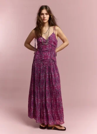 Maxikleid mit abstraktem Print