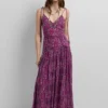 Maxikleid mit abstraktem Print