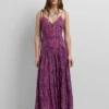 Maxikleid mit abstraktem Print