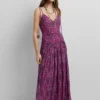 Maxikleid mit abstraktem Print