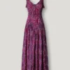 Maxikleid mit abstraktem Print