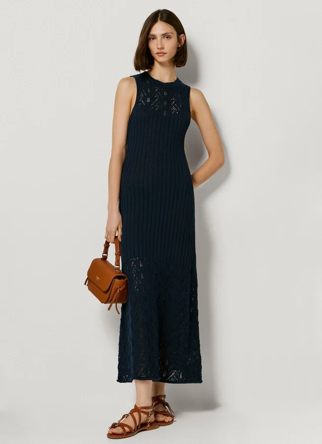 Maxikleid mit Ajour-Details Maxikleid mit Ajour-Details