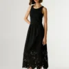 Maxikleid mit Ajour-Details Maxikleid mit Ajour-Details