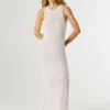 Maxikleid mit Ajour-Details Maxikleid mit Ajour-Details