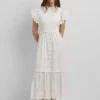 Maxikleid mit Ajour-Details