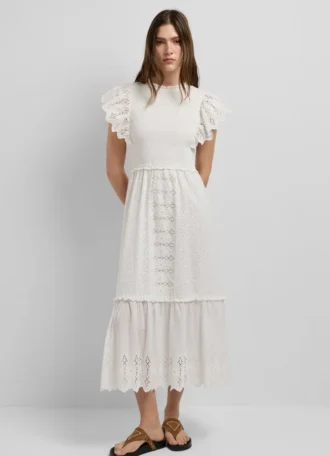 Maxikleid mit Ajour-Details