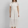 Maxikleid mit Ajour-Details