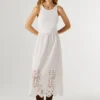 Maxikleid mit Ajour-Details Maxikleid mit Ajour-Details