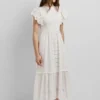 Maxikleid mit Ajour-Details