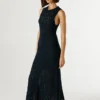 Maxikleid mit Ajour-Details Maxikleid mit Ajour-Details