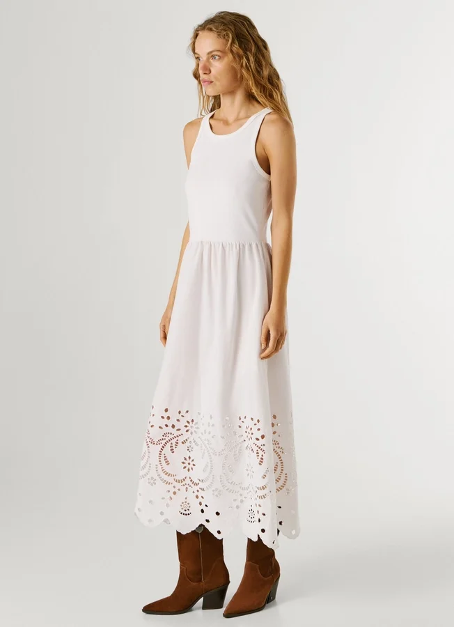 Maxikleid mit Ajour-Details Maxikleid mit Ajour-Details