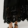 Maxikleid mit Ajour-Details Maxikleid mit Ajour-Details