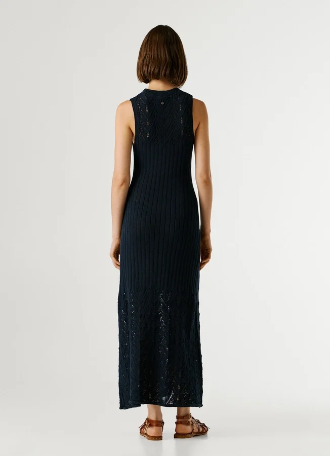Maxikleid mit Ajour-Details Maxikleid mit Ajour-Details
