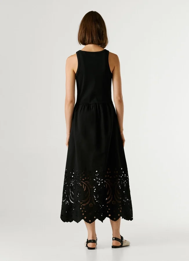 Maxikleid mit Ajour-Details Maxikleid mit Ajour-Details